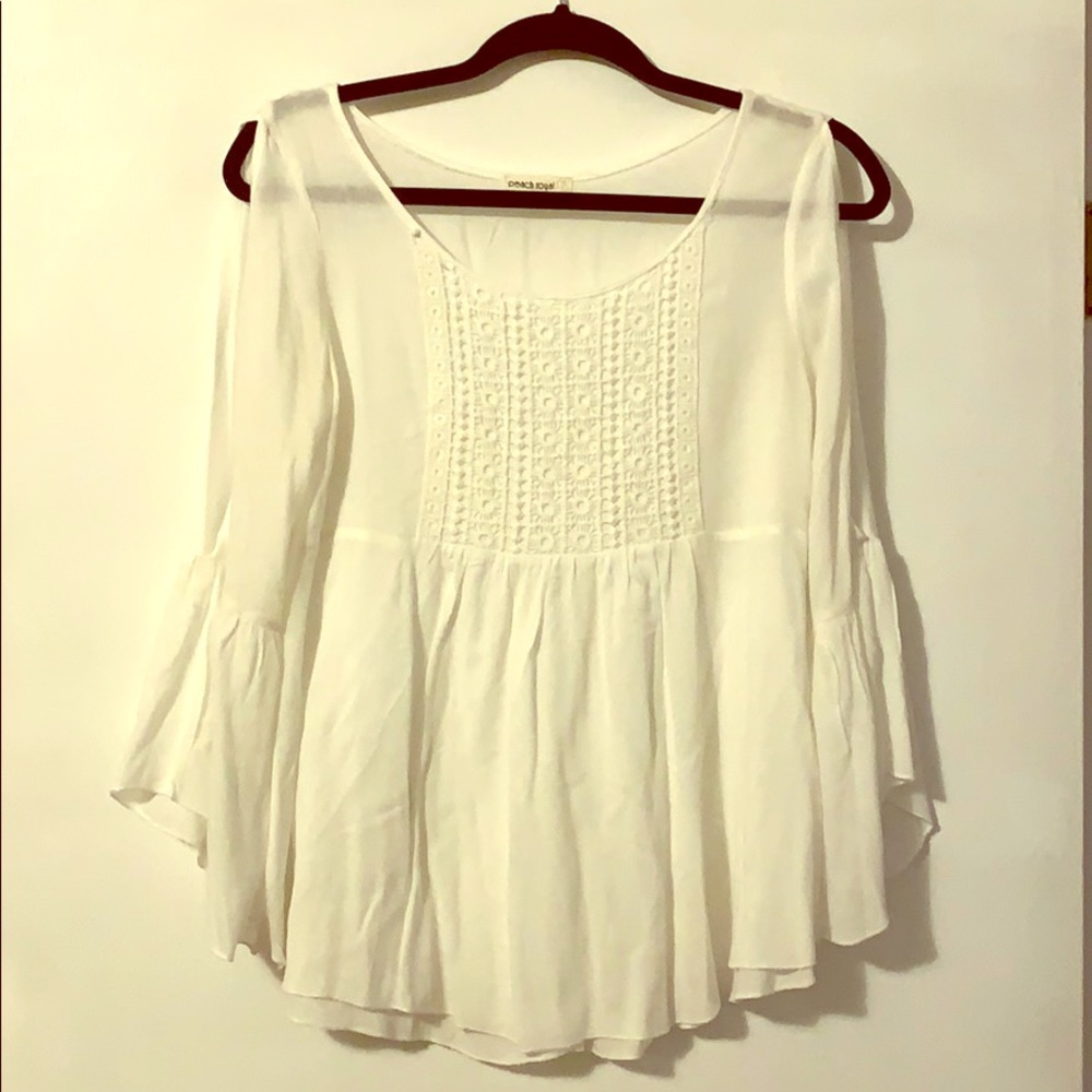 Peach Loyal flowy top